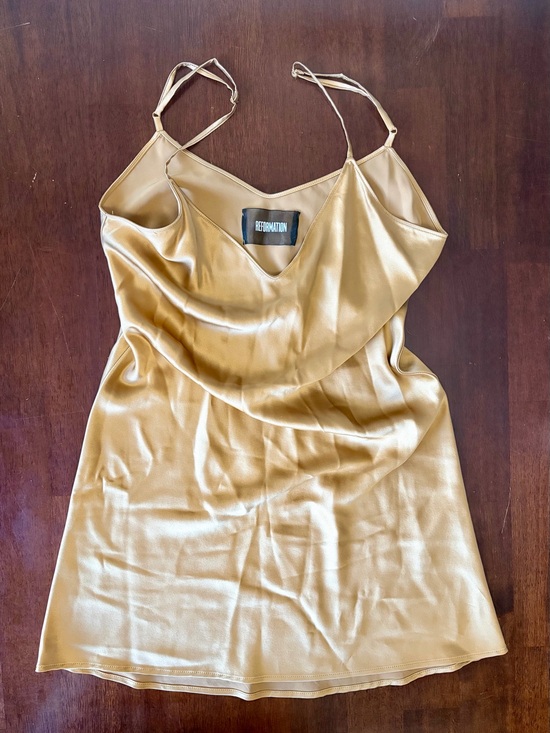 Reformation Other - Champagne Gold Reformation Slip Tank, Made of 100% silk, Size XS